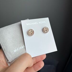 Michael kors rose gold earrings